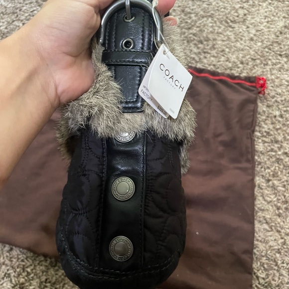 Authentic Coach Purse With Rabbit Fur - Picture 9 of 12